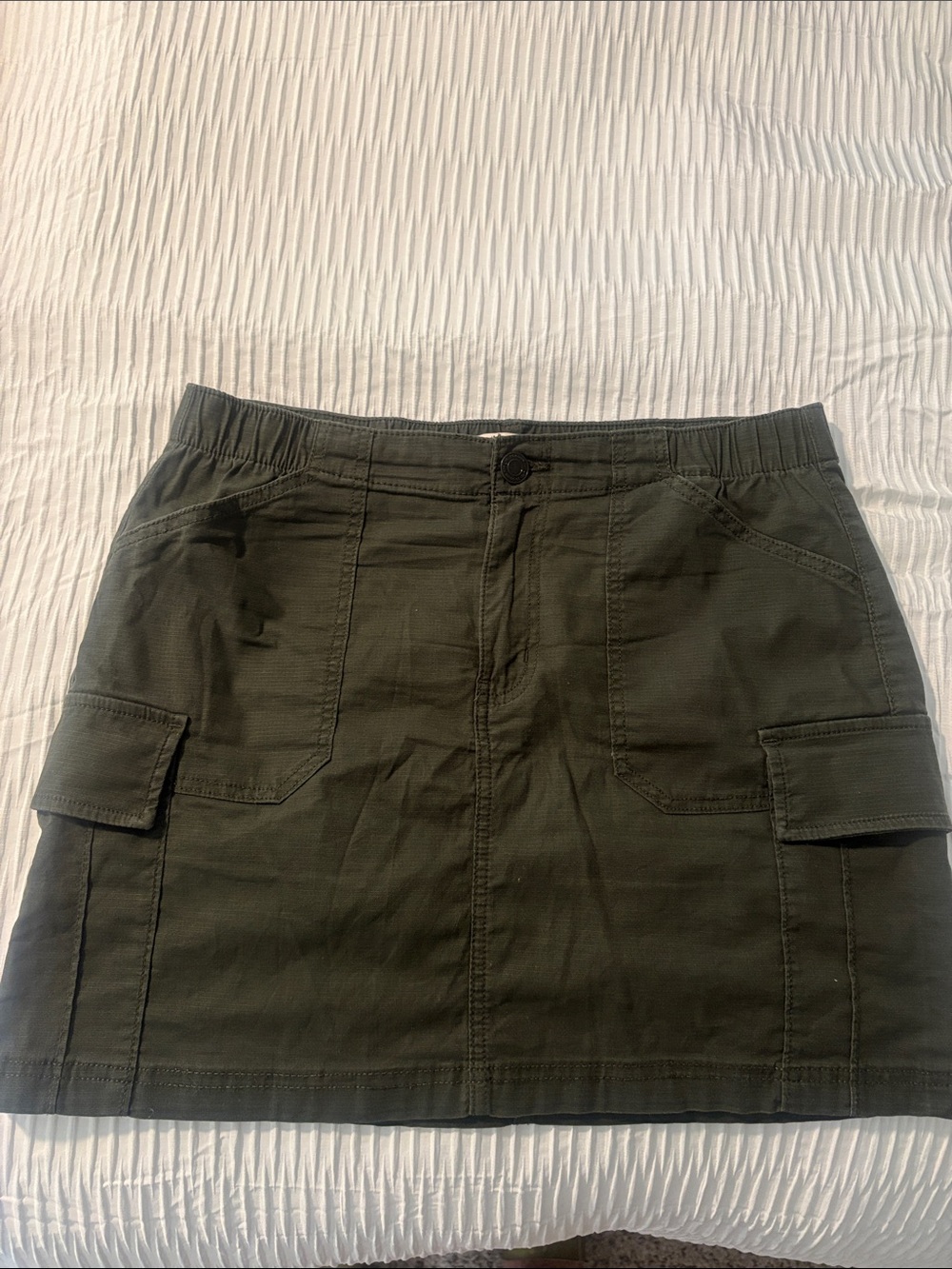 SO Olive Utility Mini Skirt